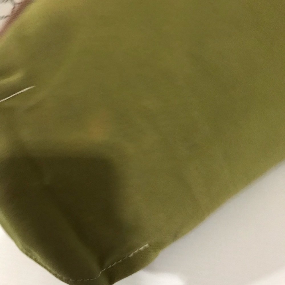 L.L.Bean Brown Canvas Tote with Olive Green Straps - Picture 7 of 9